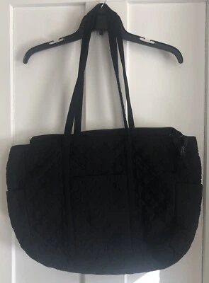 Vera Bradley Baby Diaper Bag | Black Lined Paisley Pattern | Quilted Tote Travel - Image 1 of 4