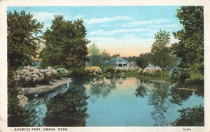 Omaha NE Nebraska, Kountze Park, postal vintage - Imagen 1 de 2