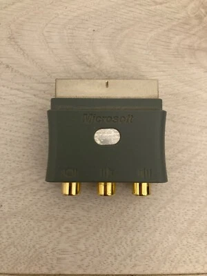 XBOX 360 Scart Adaptor Microsoft Official RGB AV Connector Block Plug - Image 1 of 4