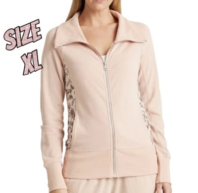 NUEVO CON ETIQUETAS $135 Chaqueta Lauren Ralph Lauren Floral Terry Francés Cremallera Completa Talla XL Foto 1 de 4