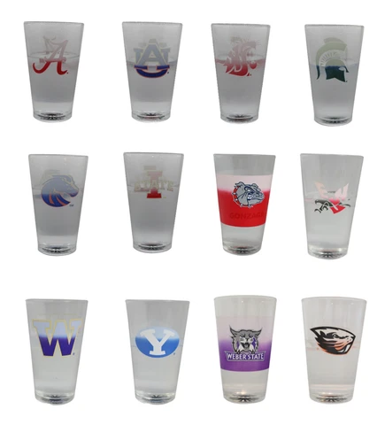Color Changing! NCAA Team Heat Sensitive Pint Glass (Multiple Schools Available) Cover