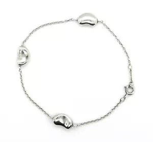 Tiffany & Co. Elsa Peretti Bracciale Argento Sterling 925 3 Fagioli - Foto 1 di 6