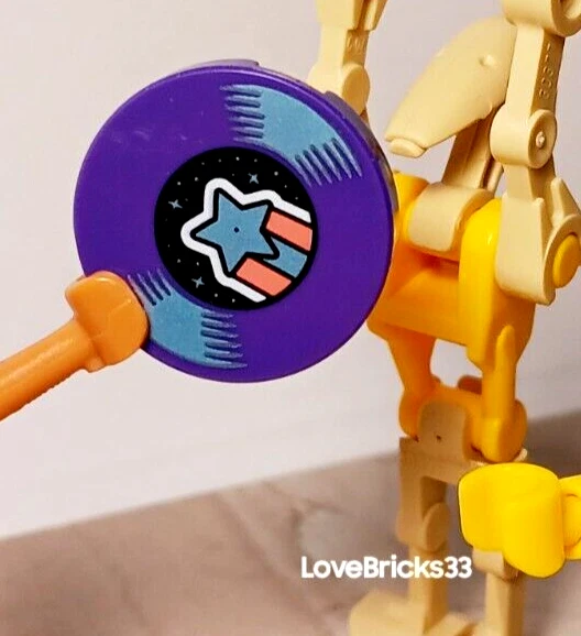 LEGO Etiqueta Discográfica Impresa Púrpura Diseño Giratorio ESTRELLA FUGAZ Amado por Todos Foto 1 de 1