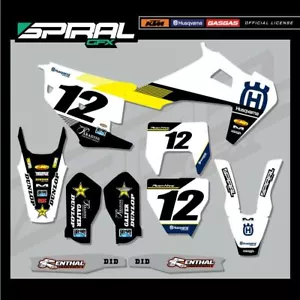 Kit de gráficos MX personalizados Husqvarna TE FE 125 250 350 450 de fábrica 2019 2020 2021 - Imagen 1 de 5