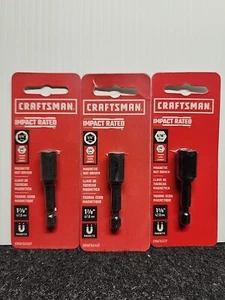 3 DRIVERS DE TUERCAS MAGNÉTICAS CRAFTSMAN 2 - 1/4" + 1 - 5/16", 1-7/8" Largo IMPACTO CLASIFICADO - Imagen 1 de 1
