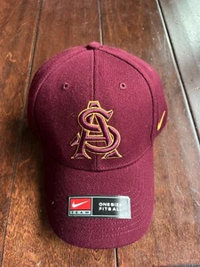 NIKE ASU ARIZONA STATE SUN DEVILS Sombrero MAROON AJUSTABLE Gorra Unisex Nueva con Etiquetas - Imagen 1 de 5