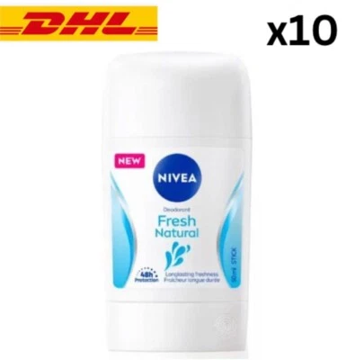 Deodorant NIVEA Women Anti Perspirant FRESH NATURAL Stick 50ml x 10 - Image 1 of 4