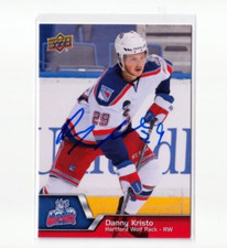 DANNY KRISTO autographed SIGNED '14/15 Upper Deck AHL card HARTFORD WOLFPACK