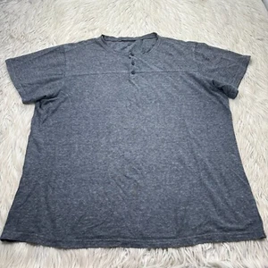 Nau Men's L Gray Hemp Blend Short Sleeve Henley Tee - Picture 1 of 5