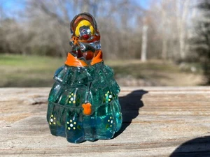 Boyd Crystal Art Slag Glass Miniature Nancy Doll Hand Painted Makers Mark - Picture 1 of 2