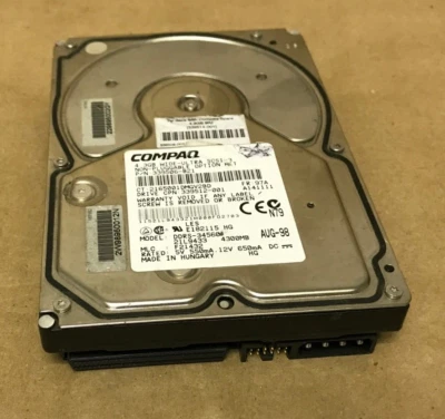 COMPAQ 339506-B21  4.3GB WIDE-ULTRA SCSI 3  68-PIN HARD DRIVE  339512-001 - Image 1 of 2