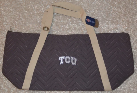 New LittleEarth Chev-Stitch Weekender Tote Bag TCU Horned Frogs Texas Christian Cover