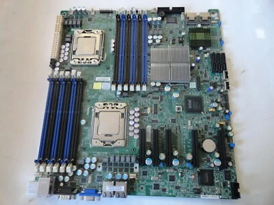 Supermicro X8DT6-F-EM09B Motherboard LGA 1366 2x L5640 CPUs X8DT6 - Image 1 of 4
