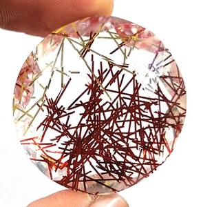 113.45 Ct EGL Unique Collection Round Cut Bi-Color Rutile Quartz Gemstone MKQ - Picture 1 of 8