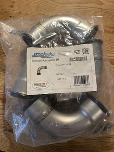 SE086-Simplesta SH press Bogen 90° II - 54mm Edelstahl für Heizung Nr 4001067 - Bild 1 von 2