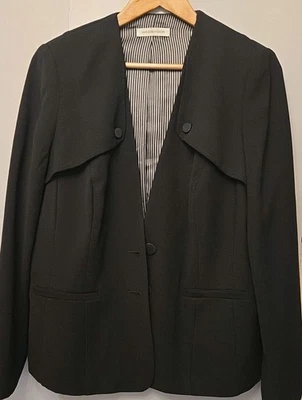 Women's Black Blazer Jacket UK Size 16 Windsmoor 40 Inch Chest Great Condition - Image 1 of 4