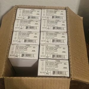 PASS & SEYMOUR 1595 GFCI DUPLEX RECEPTACLE - **NIB Case Of 10** - Picture 1 of 6
