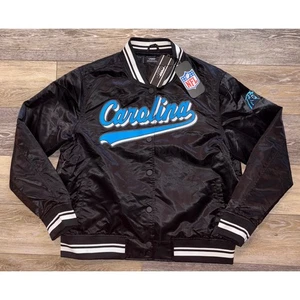 NWT NFL Carolina Panthers Pro Standard Black Satin Jacket Kids large - Picture 1 of 6