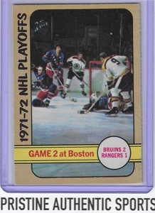 1972-73 OPC Game 2 @ Boston #20 New York Rangers Boston Bruins - Picture 1 of 2