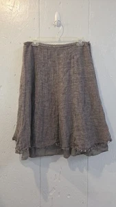 EILEEN FISHER 100 % LEINEN NAHT Midi Kreis ROCK IN NELKE, GR. Petite MEDIUM - Bild 1 von 10