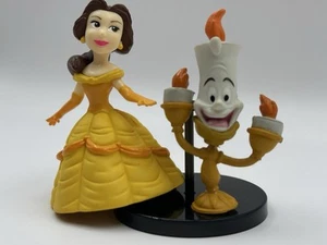 2 Figuras Muñecas Disney La Bella y la Bestia Bella y Luminaria PVC Decoración de Pasteles - Imagen 1 de 5