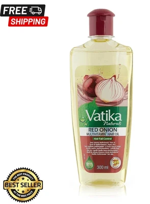 VATIKA Naturals Multivitamínico ENRIQUECIDO ACEITE PARA EL CABELLO - CEBOLLA ROJA - 300 ml Vendedor de EE. UU. Foto 1 de 4