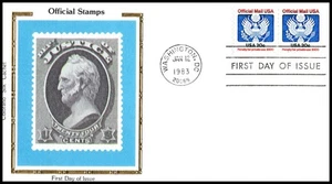 1983 Official Mail USA O135 FDC Colorano Silk cachet 20c eagle emblem government - Picture 1 of 1