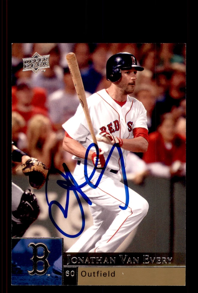 Signed Baseball Card Auto Jonathan Van Every 2009 Upper Deck #556 Boston Red Sox - Image 1 of 2