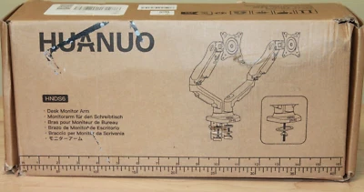 Двойная подставка для монитора регулируемая газовая пружина крепление на стол поворотное 2 монитора до 32 дюймов - Изображение 1 из 3