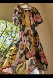 Binny The Honeyeater Printed Broderie Beach Dress( Kaftan) Sz S RRP $349 - Picture 1 of 17