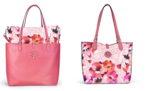 Borsa reversibile GATTINONI rosa verde tre borse in 1 tracolla shopping SALDI - Foto 1 di 8
