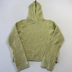 Abercrombie Girls Hoodie Sweatshirt Lambswool Nylon Extra Large Green Kids Youth - Picture 1 of 9