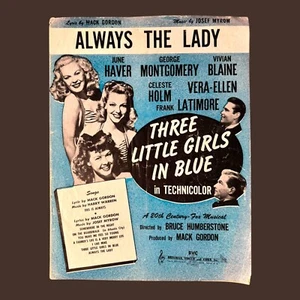 ways the Lady Sheet Music 1946 Three Little Girls in Blue June Haver - Picture 1 of 5