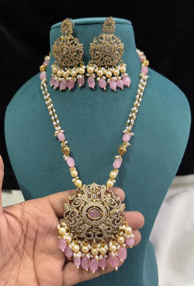 Conjunto de collar de moda último diseño largo para mujer tradicional Foto 1 de 1