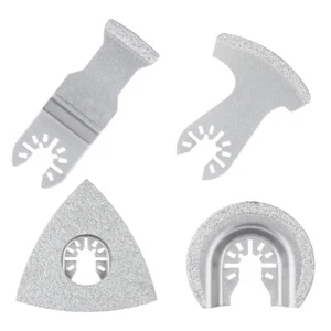 Set 4 pz lame diamantate oscillanti multiutensile per rimozione malta malta - Foto 1 di 18