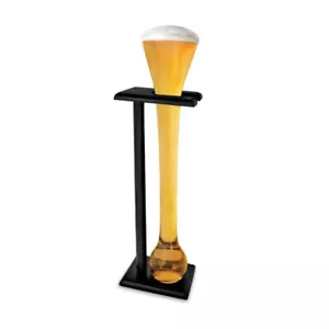 Yard Beer/Alcohol Beverage Drinking Cone Novelty Glass/Cup w/Timber Stand 1.5L - Picture 1 of 1