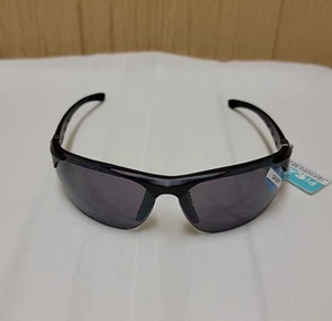 Gafas de sol deportivas Piraña para hombre 1 envoltura estilo # 60058 negras - Imagen 1 de 6