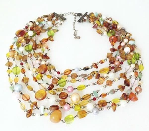 Lia Sophia BEAUMONT Multi-Strand w/ Beads Necklace $110 - Picture 1 of 1