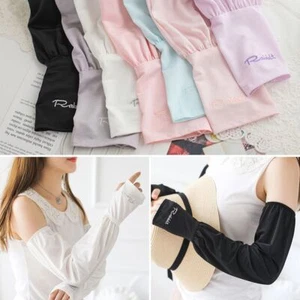 Sunscreen Loose Arm Sleeves Ice Silk Sleeves UV Protection Long Arm Gloves - Picture 1 of 18