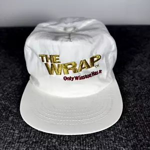 Vintage Winston Gold The Wrap Snapback Hat Trucker White Nascar 90's - Picture 1 of 8