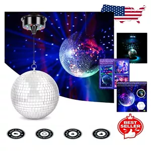 Durable 8" Disco Ball with Rotating Motor & 4 Light Colors - For Every Occasion - Picture 1 of 10