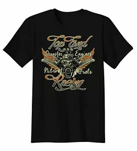 Top End Dragster Engines Nitro Fuels Racing Rockabilly Flathead Hot Rod T-Shirt - Picture 1 of 1