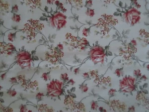 *SHANNON* AN AUTHENTIC WAVERLEY SCREEN PRINT FABRIC SHABBY CHIC ROSE 55w x 117 L - Picture 1 of 14