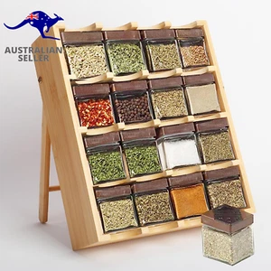 Spice Rack Organiser with 16 Plastic Jars, 4 Tier Drawer Spice Racks Organizer, - Picture 1 of 12
