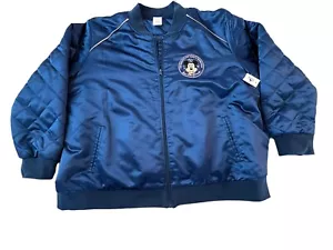 Walt Disney World Quilted Jacket Blue 3X Mickey Mouse 50th Anniversary Full Zip - Picture 1 of 9