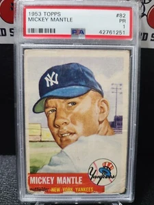 1953 Topps MICKEY MANTLE #82 PSA 1 - Picture 1 of 2
