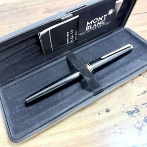 MONTBLANC NIB:F 14K/ct 585 FOUNTAIN PEN VINTAGE BLACK GERMANY WITH BOX A412 - Picture 1 of 13