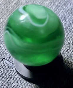 VTG Green Akro Slag Marble See Pics Small Chip .69” Combined Shipping - Picture 1 of 8