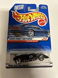 1999 Hot Wheels #925 First Editions 20/26 SHADOW Mk lla Black w/Chrome 5 Spokes - Picture 1 of 1