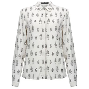 Catrina Robo Pop SUGARHILL BOUTIQUE Brighton 50s Shirt Blouse – Size 10 – Robot - Picture 1 of 3